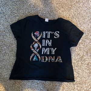 Black Graphic Tee "It's In My DNA"